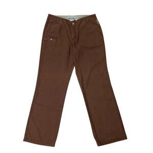 Columbia Sportswear Pants Womens 10 Petite Brown Straight Leg Cotton Outdoor